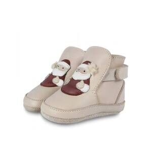 NEW DONSJE kid's aggas santa booties in ivory classic leather